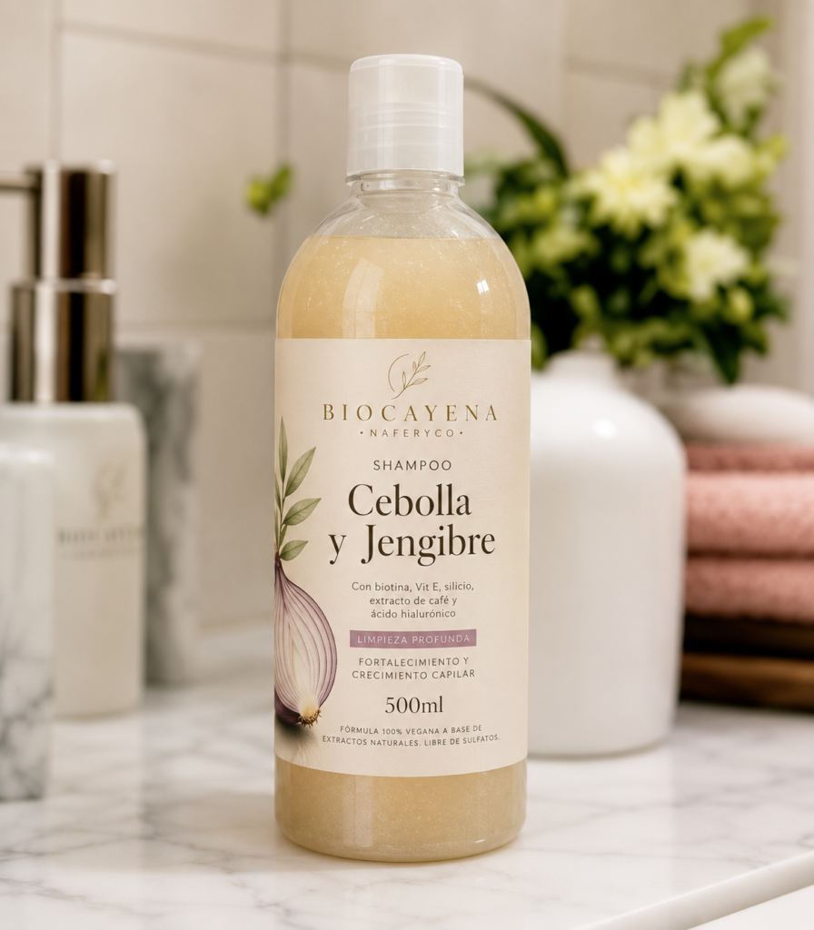 Shampoo de cebolla y Jengibre en 500ml