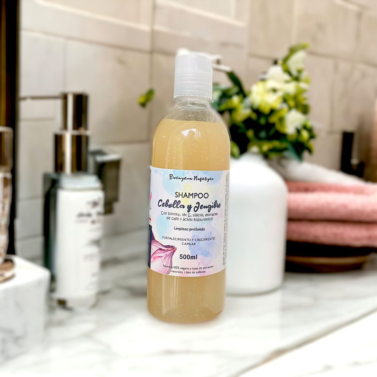 Shampoo de cebolla y Jengibre en 500ml