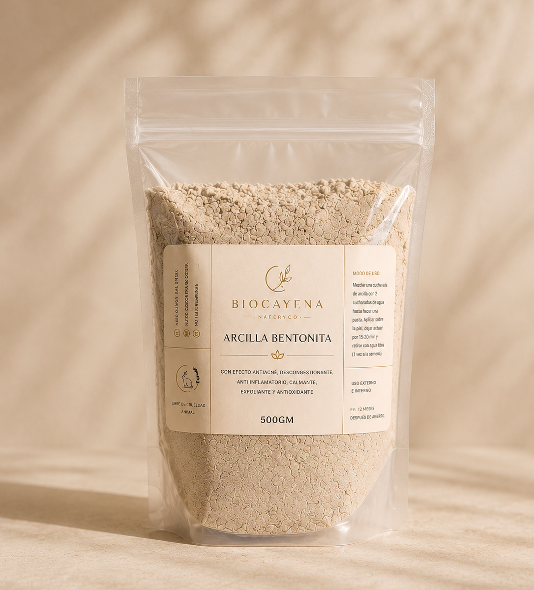 Arcilla Bentonita en 500gm