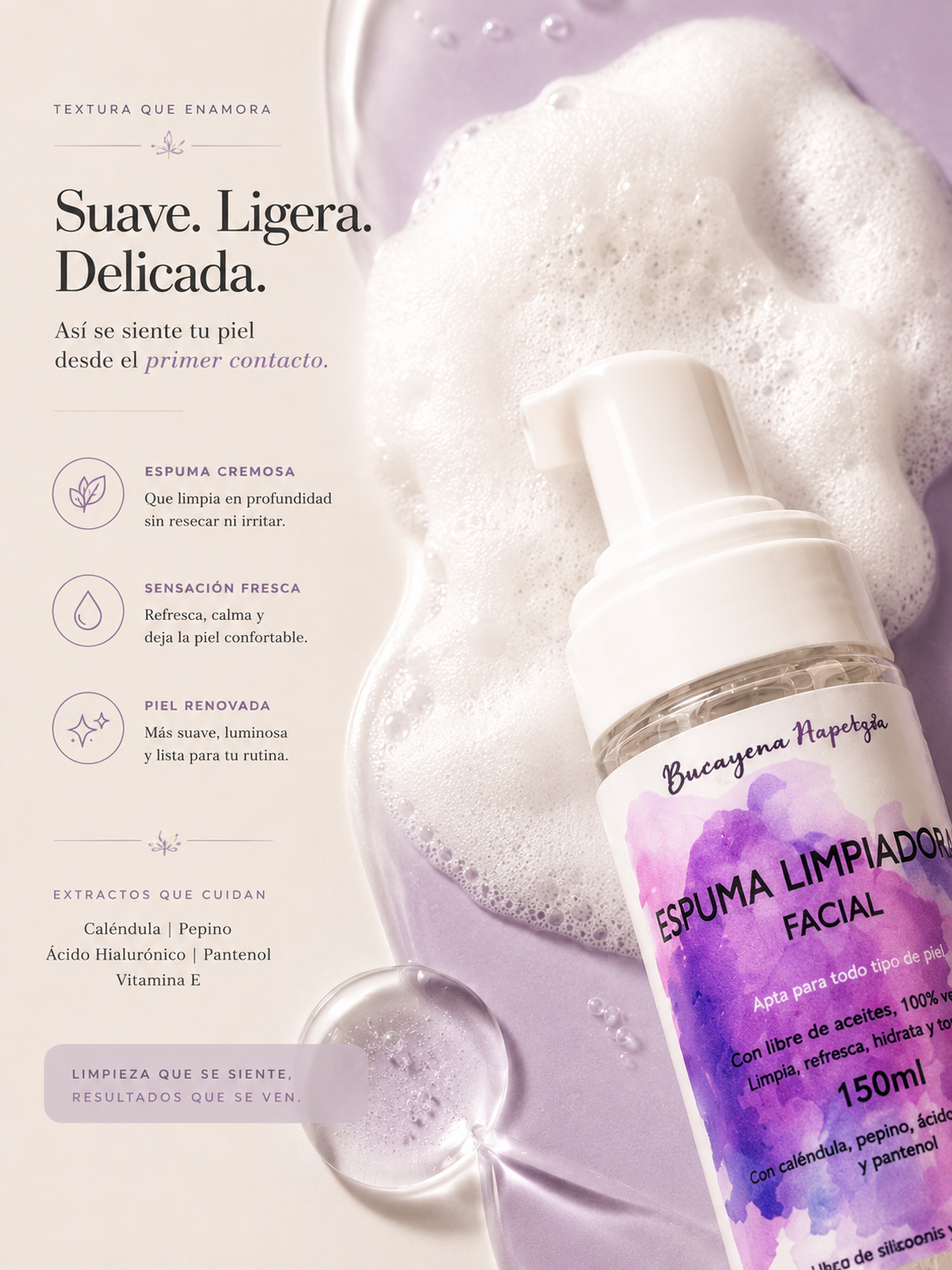 Espuma Limpiadora Facial en 150ml - Imagen 2