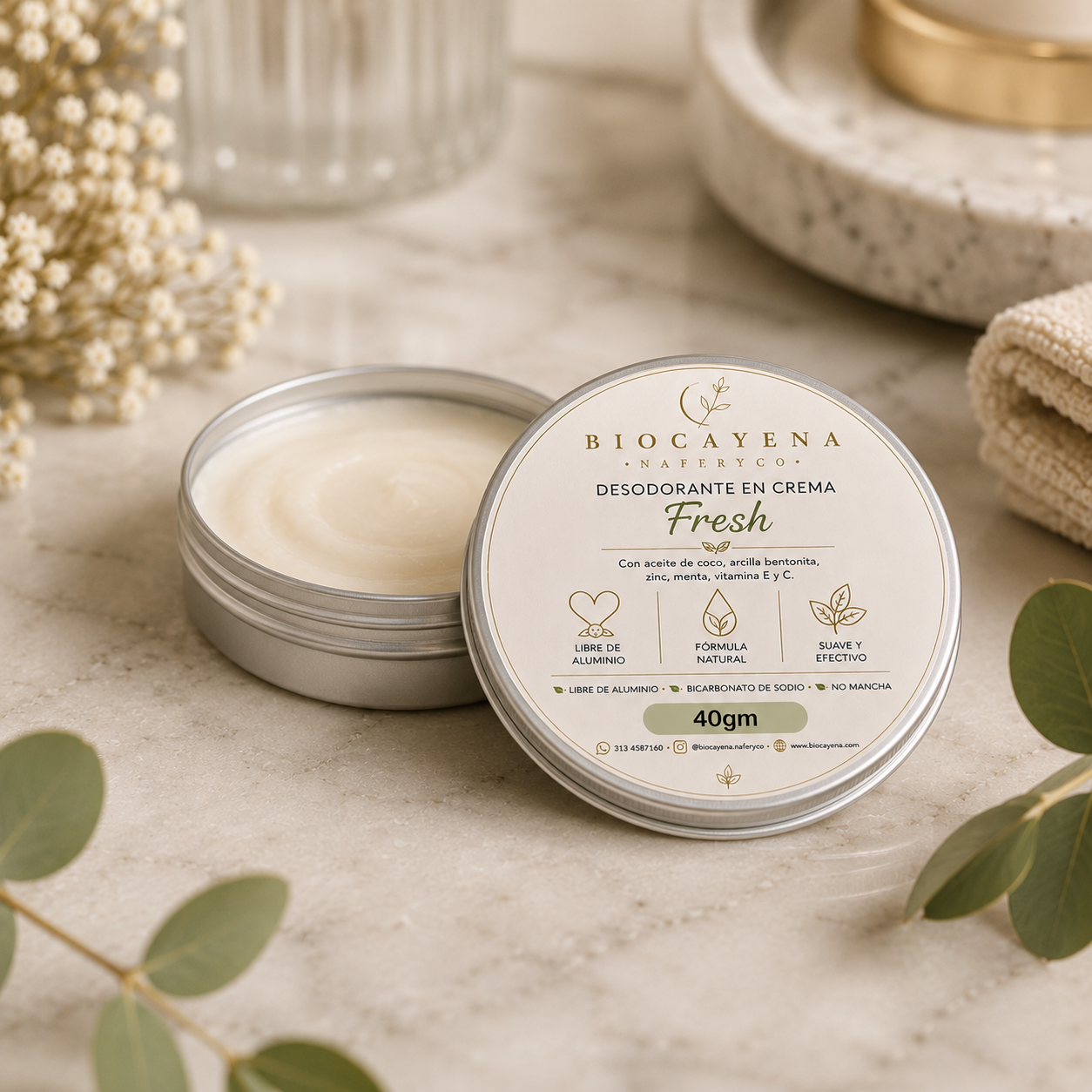 Desodorante en Crema Fresh en 40gm - Imagen 2