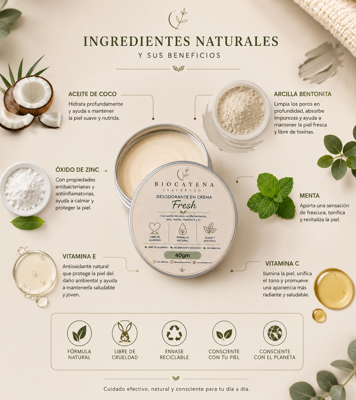 Desodorante en Crema Fresh en 40gm - Imagen 4
