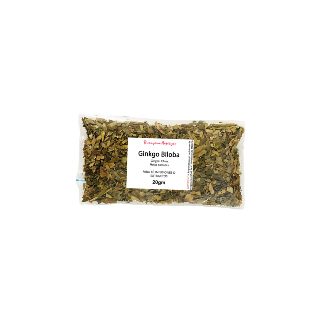 Hojas Cortadas de Ginkgo Biloba en 20gm