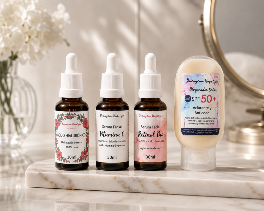 Kit Facial Vitamina C + Retinol + Bloqueador SPF50