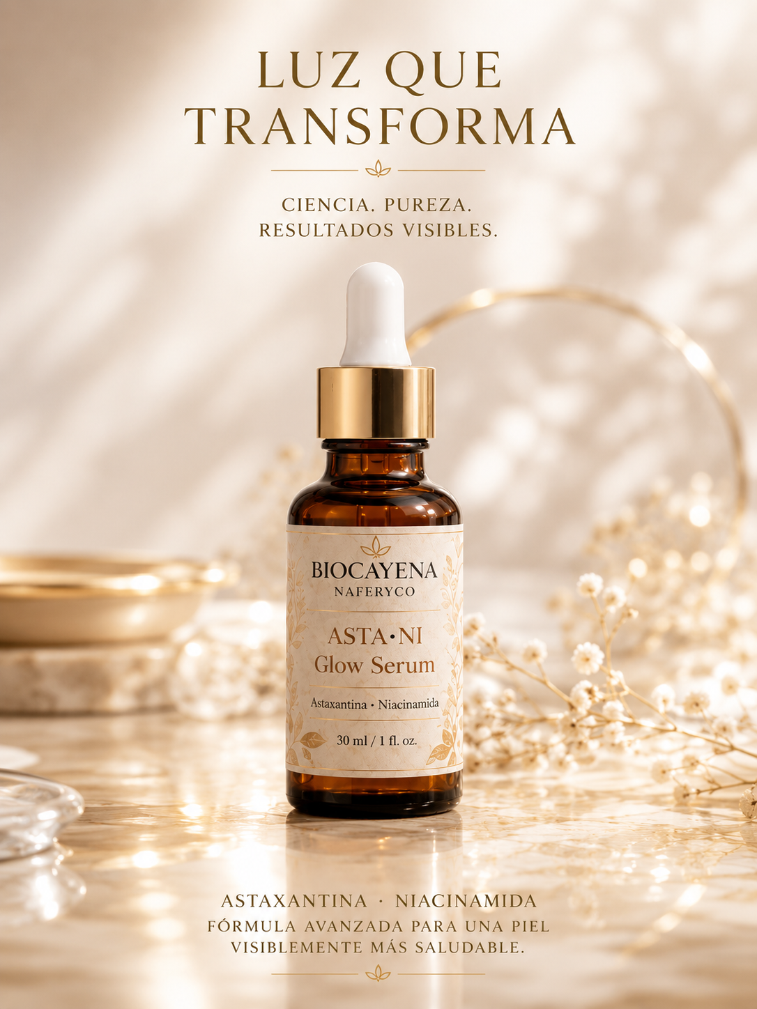 Asta-Ni Glow Serum Astaxantina Niacinamida en 30ml - Imagen 3