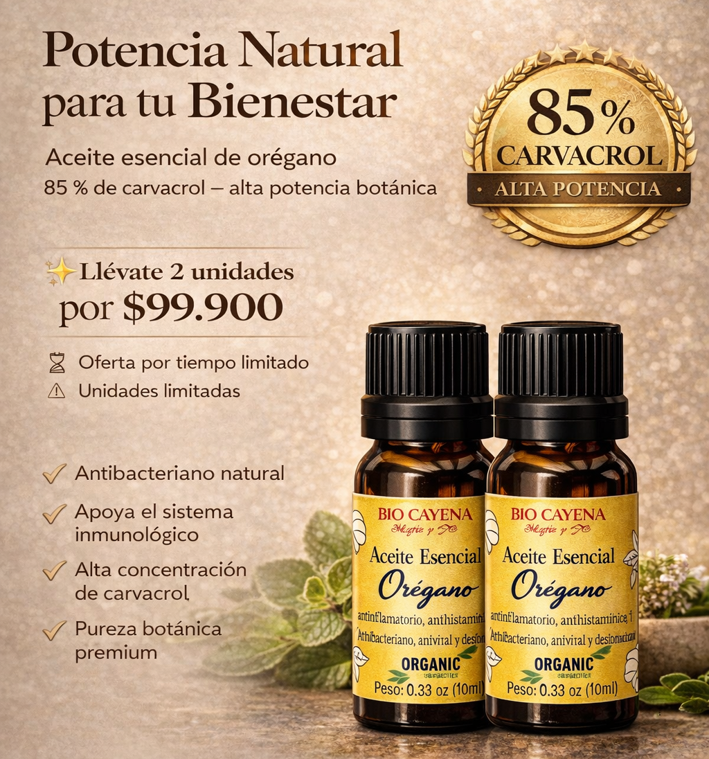 2 Aceite Esencial de Orégano en 10ml c/u