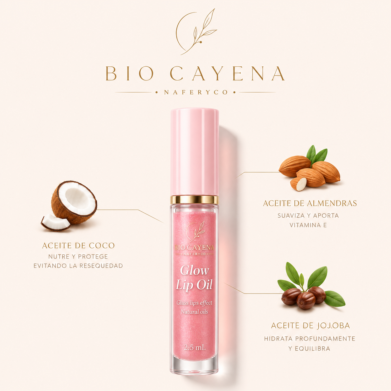 Glow Lip Oil en 2.5ml - Imagen 3